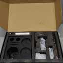 IKAPE 53MM Black Espresso Tool Set 8 IN 1, Coffee Tamper, Distributor, Magnetic Funnel, Puck Screen, Tamper Station, Stirrer Distribution Tool, Cleaning Towel and Brush