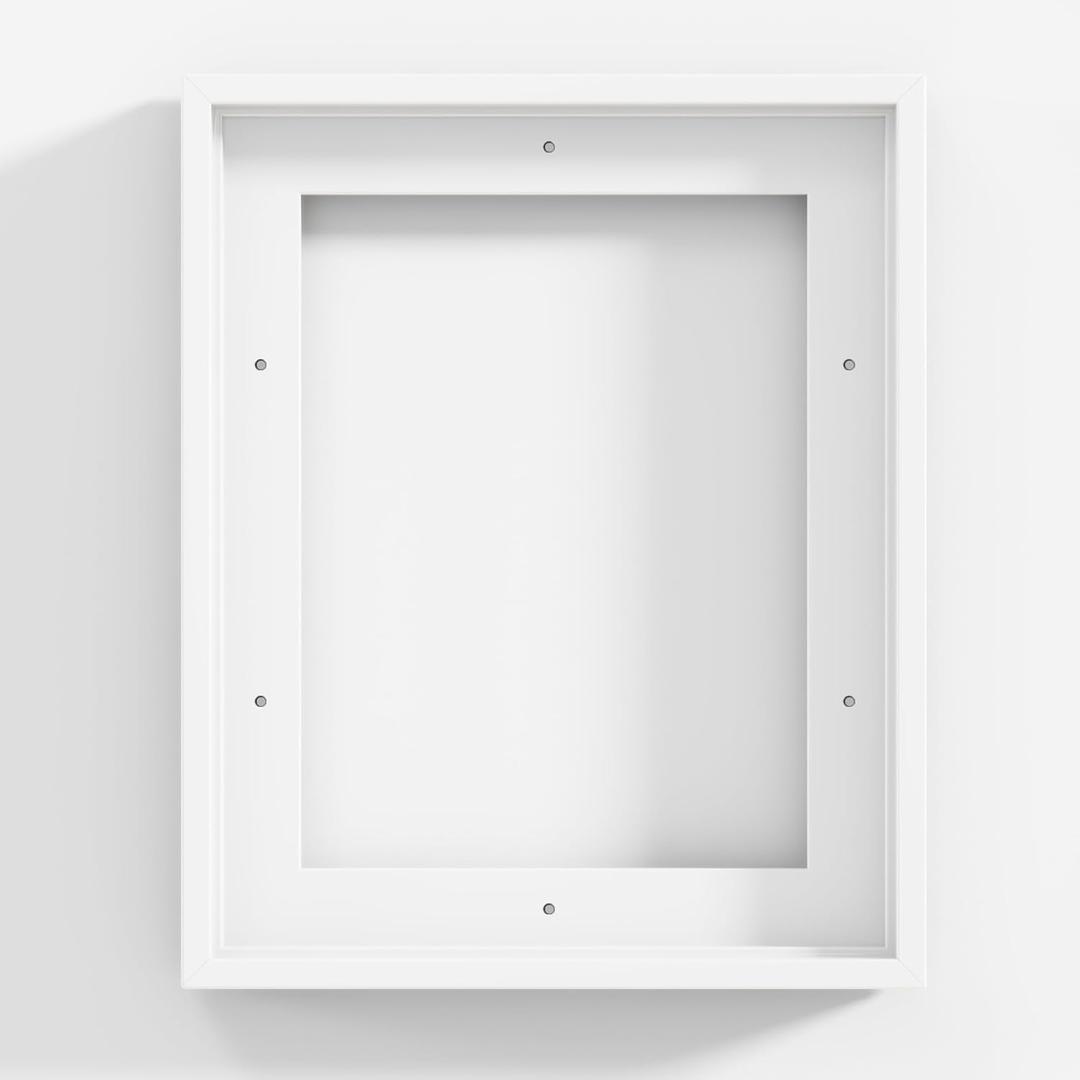 Venusmiles Canvas Frame 8x10 Frame for Canvas Painting Floating for 1" Deep, Floater for Canvas Artist Panel Oil Painting Wall Art Dcor, Vertical or Horizontal Picture Wall Decor, White