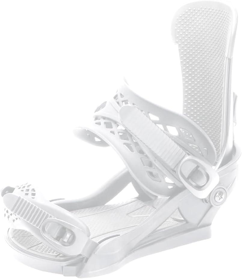 Snowboard Bindings Lightweight Snow Shoes Bindings Rear Entry Bindings for Men and Women Easy to Put on and Take Off (Medium, White)