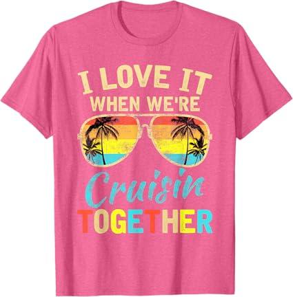 Cruise Ship Vacation Friends Buddies Couples Girl I Love It T-Shirt Large 