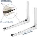 Mini Split Wall Mounting Bracket for 9000-36000 BTU Universal Air Conditioners Heat Pumps Compressors, Heavy Duty Foldable Support Bracket for Ductless Mini Split, HVAC