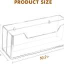 BEYGORM Acrylic Mail Organizer for #10 Envelopes, 2-Slot Wall-Mounted & Countertop Letter Holder, Clear Hanging Mail Rack for Home Office