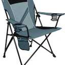 Kijaro Portable Camping Chairs - Enjoy the Outdoors with a Versatile Folding Sports Chair for Outdoor & Lawn - Dual Lock Feature Locks Position Hallet Peak Gray