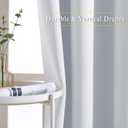 NICETOWN Room Darkening Curtains for Living Room - Easy Care Solid Thermal Insulated Grommet Darkening Curtains/Panels/Drapes for Bedroom (2 Panels, 52 by 72, Greyish White)