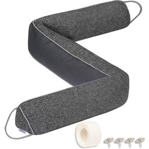 TORRAMI Under Door Draft Stoppers 30 Inch, Heavy Triangle Stop Draft Block Cold Air/Wind/Breeze Noise Blocker Door Sweeps Weather Stripping Bottom Seal Dark Gray