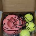 Hikeen Premium Tennis Trainer Rebound with Metal Base,Portable Solo Tennis Trainer Set with 3 Highly Elastic String Balls,Tennis Practice Equipment for Adult Kids and Beginners