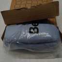 Bedsure GentleSoft 100% Cotton Blanket Queen Size for Bed - Breathable and Lightweight, Soft Cozy Textured Herringbone Woven Blanket for Summer, Ashley Blue, 90x90 inches