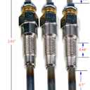 JEENDA 3PCS Glow Plug 16851-65510 16851-65512 Compatible with Kubota D722 D902 D905 D1005 D1105 V1505 V1305 Z482 RTV900 RTV1100 Tractor B1700D B1700E ZD326 ZD331 Mower BX1800D BX1830D