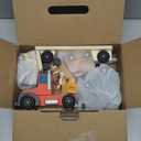 umu Construction Toy Cars 14 PCS Wooden Kids Mini Vehicles for Toddlers, Compatible to Thomas Train Toys Railway and Major Brands, Best for 3 to 5 Year Old Boys and Girls