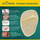 ZUCNANA Ball of Foot Cushions (Beige) | Metatarsal Pads for Women (6 Pairs Foot Pads) | Reusable Shoe Inserts for Pain Relief | Non-Slip Heel Cushion Inserts Best for Neuroma and Callus