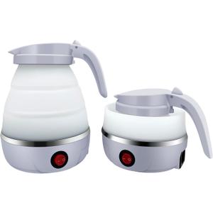 UpdateClassic 0.6L Small Travel Foldable Electric Kettle, Portable Collapsible Hot Water Boiler For Coffee Tea