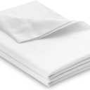 PLUSHY COMFORT Luxury Flat Sheets 1 Piece in White 100% Egyptian Cotton 800 Thread Count, Twin XL