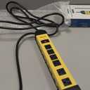 DEWENWILS Metal Power Strip, 6-Outlet Heavy Duty Surge Protector with 15FT Long Cord, UL Listed, 14AWG/3C, 15A Circuit Breaker, 900 Joules, Low Profile Flat Plug, Wall Mountable