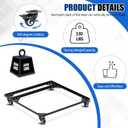 Daisyinner 2 Pcs Metal Stacking Chair Dolly, 330 Lbs Steel Cart with Wheels