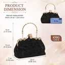 UBORSE 1920s Vintage Clutch Purse Beaded Evening Bag for Women Formal Bridal Sequin Handbag Clutch for Wedding/Prom/Cocktail | 1920s, Vintage, Beaded, Formal, Bridal, Sequin (Black -092)