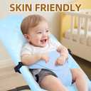 Fabric Seat for Bouncer, Replacement Cover for Baby Bjorn Bouncer Bliss, Soft Breathable Machine Washable (Blue, Cover Only)