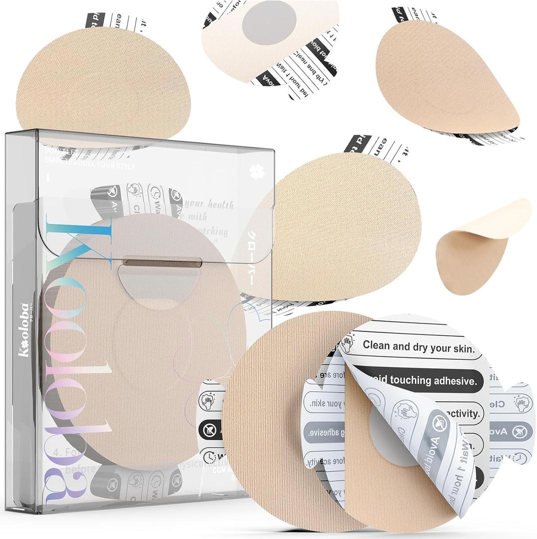 Kooloba Over Patches for Dexcom G7 - Adhesive Patches for Dexcom G7 Waterproof with Easy-Peel Tab Pre-Cut,Stelo Flexible CGM Tape,Long-Lasting for 10-14 Day 18 pcs