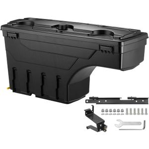 GEARLAST Truck Bed Storage Box With Password Lock For For 2019-2023 Chevy/GMC Silverado/Sierra 1500,Drivers Side,30L, Black