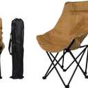 Folding Camping Chair-- Portable，Lightweight, Compact, and Folding Chairs Foldable Backpacking Chair - Ultra Durable for Hiking, Beach, Lawn - Aluminum Alloy Frame (1, khaki, Extra Large and Higher)