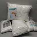 Nestl 4 Pack Toddler Pillow for Sleeping 13 x 18, Small Kids Pillow for Travel, Car, School, Nap, & Toddler Bed, Machine Washable Soft Cotton Toddler Pillow 2 Year Old and Up - White