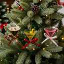 Marsui 3pcs Christmas Martini Ornaments Coffee Espresso Martini Hanging Ornaments Old World Cocktail Glass for Christmas Tree Decoration Handcrafted Holiday Gifts Adult Beverages Collection