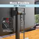 EMK 90 Degree Right Angle Optical Audio Cable [6ft/2M] - 360 Rotatable Digital Toslink SPDIF Cable for Soundbar to TV, Home Theater - Black Fiber Optic Cable with Angled Connector