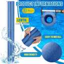 Hanaive 6 Pcs Jumbo Pool Foam Noodles Bulk 40 Inch x 4.1 Inch Large Swimming Noodles Tube Hollow Core Swim Noodle for Floating Craft Projects Pre Slit Clamp Protection Padding Bumper (Blue)