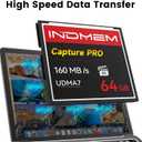 CF Card 64GB Memory Card High Speed UDMA Up to 160MB/s Camera Cards Designed for Photographers & Videographers,Support High-Speed Continuous Shooting or 4K Video Recording