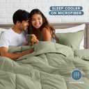 Bare Home Comforter Set - King/California King Size - Ultra-Soft - Goose Down Alternative - Premium 1800 Series - All Season Warmth (King/Cal King, Sage)
