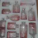 Glass Bud Vase Set of 30 - Small Vases for Flowers in Bulk - Assorted Vintage Crystal Vases for Flowers, Table Centerpieces (Pink, 30 Pcs)