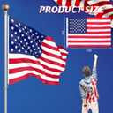 Tradder Large American Flag Outsides 6 x10 ft Heavy Duty Waterproof USA Flag with Embroidered Stars Sewn Stripes Brass Grommets for Outdoor Indoor, Veterans Day, Independence Day