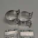 2 Pack 2.25 Inch Exhaust Clamp,2 1/4" Butt Joint Band Clamp Sleeve Coupler 304 Stainless Steel for Pipes,Mufflers,Catalytic Converters