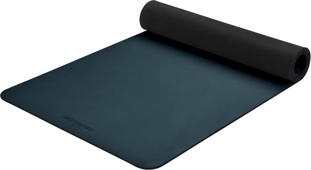 Retrospec Laguna 5mm Yoga Mat - Fitness Mat for Women, Men & Children, Slip-Resistant and Moisture Absorbing Exercise Mat for Home, Pilates, Yoga and Floor Workouts (Ocean Blue)
