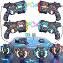 VATOS Rechargeable Real-time Data SYNC - Infrared Toy Gun Sets of 4 Gun 4 Vest with Glowing Light, Toy Gun Game for Adults, Gun Set of 4 for Boys Girls Age 6-12 Years Old