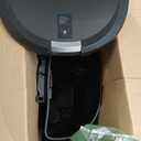 simplehuman 50 Liter / 13 Gallon Semi-Round Kitchen Step Trash Can with Secure Slide Lock, Black Plastic