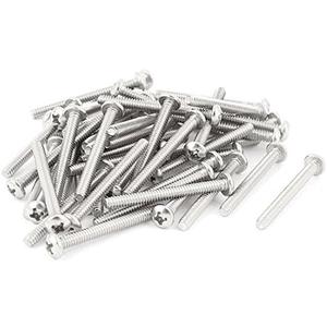 Uxcell M3 x 35mm Phillips Head Machine Screws Bolts 50 Pcs