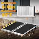 Portable Wheelchair Ramp 2Ft, Heavy-Duty Ramps for Wheelchairs for Home(800LBS), Non-Slip Folding Aluminum Wheelchair Ramps for Home Steps, Stairs, Threshold (Useing Height 2-6inch)