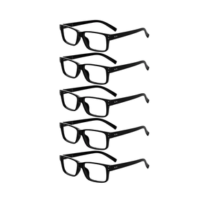Eyekepper Vintage Reading Glasses for Men - 5 Pack Spring Hinges Classic Readers