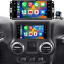 5GWifi Upgrade Android Car Radio for Jeep Wrangler JK 2007-2018, Compass Patriot Dodge RAM 1500/2500 2009-2012, Touch Screen Car Stereo, Wirelss Carplay Android Auto, GPS Navigator FM Backup Camera