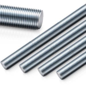 Zonon 4 Pcs 5/8"-18 Fully Threaded Rods 36" Length Galvanized Steel Right Hand Coarse All Threaded Rods Studs Zinc Plated for Construction Repair and DIY Projects Furniture Anchor Bolts Hangers