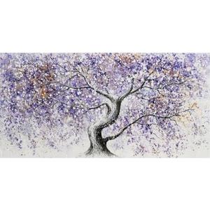 WINKAILIN Tree Decorative Painting White Canvas Print 24"x48" Contemporary Art Posters for Bedroom Plant Wall Hangings Decor Office Decorations