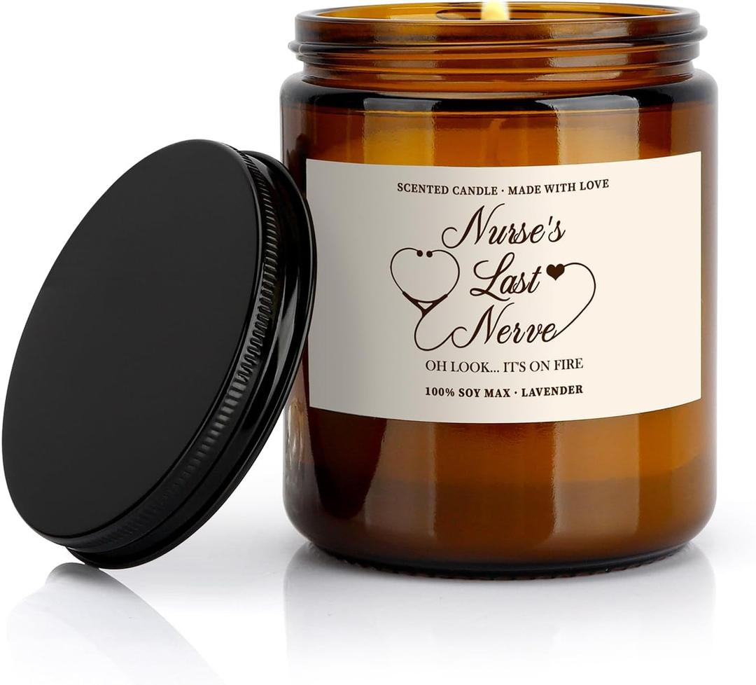 Nurse Gifts for Women, Lavender Scented Candles for Nurse Appreciation Gift, Nursing Graduation Gift for Her, Cool Gifts for Nurses Week Present Nurses Graduation Present Nurse Practitioner