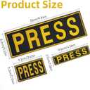 Patches, Press Badge Embroidered Patches for Backpacks, Jackets, Press Vest, Photographer Vest