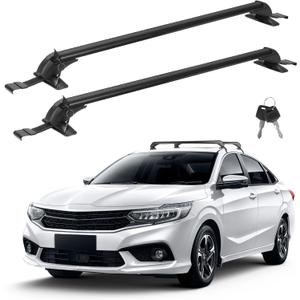 Universal Car Roof Rack, Heavy-Duty Aluminum Adjustable Roof Rack Cross Bars for Kayak, Bike, Luggage, Roof Rails with Theft Lock for Car, 42.91in-44.88in, 165lbs Load Capacity