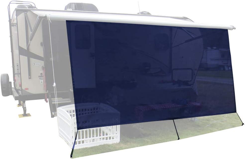 RV Awning Mesh Sun Shade Screen for Motorhome Camper Trailer Sunshade, 7' x 19'3'' -Actual Measurement