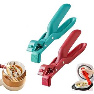 Hot Plate Gripper, 2025 New Multi-Angle Hot Plate Grippers Tongs Anti-Scald Bowl Clip, Multi-Purpose Silicone Non-Slip Heat Insulation for Dish Bowls Pots Plates (2PCS)