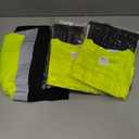 TCCFCCT Construction Shirts Class 3 High Visibility Shirts for Men, Hi Vis Reflective Safety Shirts for Men Women, Short Sleeve Work Shirts with Black Bottom, Durable, DP-Yellow 5XL 3PCS