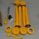 33 Pcs Gas Can Spout Replacement Kit,Gas Can Spout Replacement Fits 5 Gallon Gasoline Cans,with Flexible Nozzles,Screw Collar Gas Caps for Fuel Transfer Tanks (Yellow -4 Kit, 3 Pack)