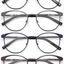 HIGHLIKE Many Kind of Reading Glasses Men Women, Spring Hinge Reader Blue Light Blocking or Clear Lens For S___
