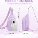 Viverte Small Corduroy Sling Bag Initial Crossbody Bag Fanny Pack for Girls Personalized Birthday Gifts for Teen Girls Gifts (Lavender)